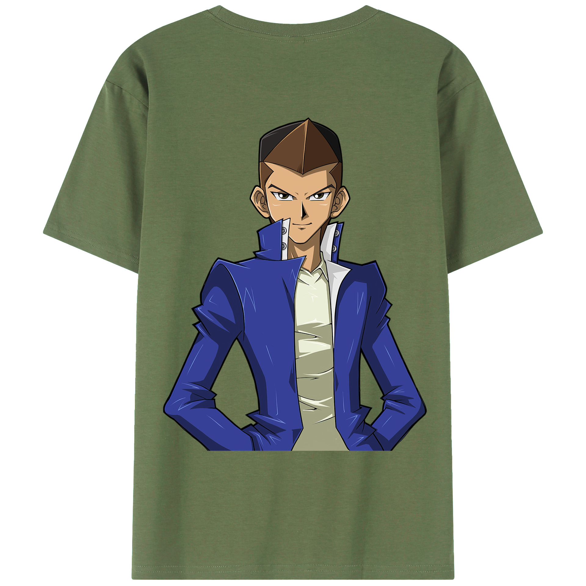 （画像用） 遊☆戯☆王 Yu-Gi-Oh! 綿100％ メンズ半袖Tシャツ（バックプリント） 通気性